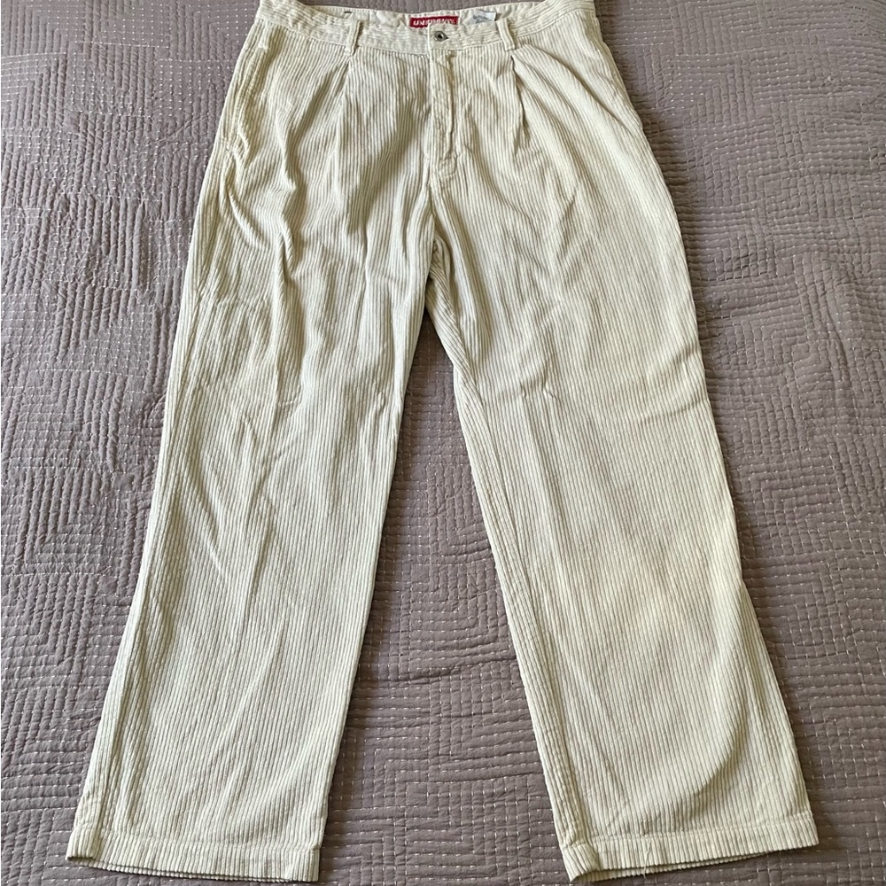 UNIONBAY Men's Cream Corduroy Pants